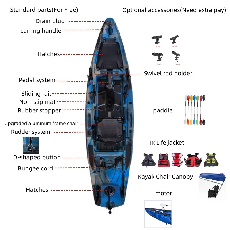 Fishing Kayak Pedal Drive - Kayak de pêche à pédales de