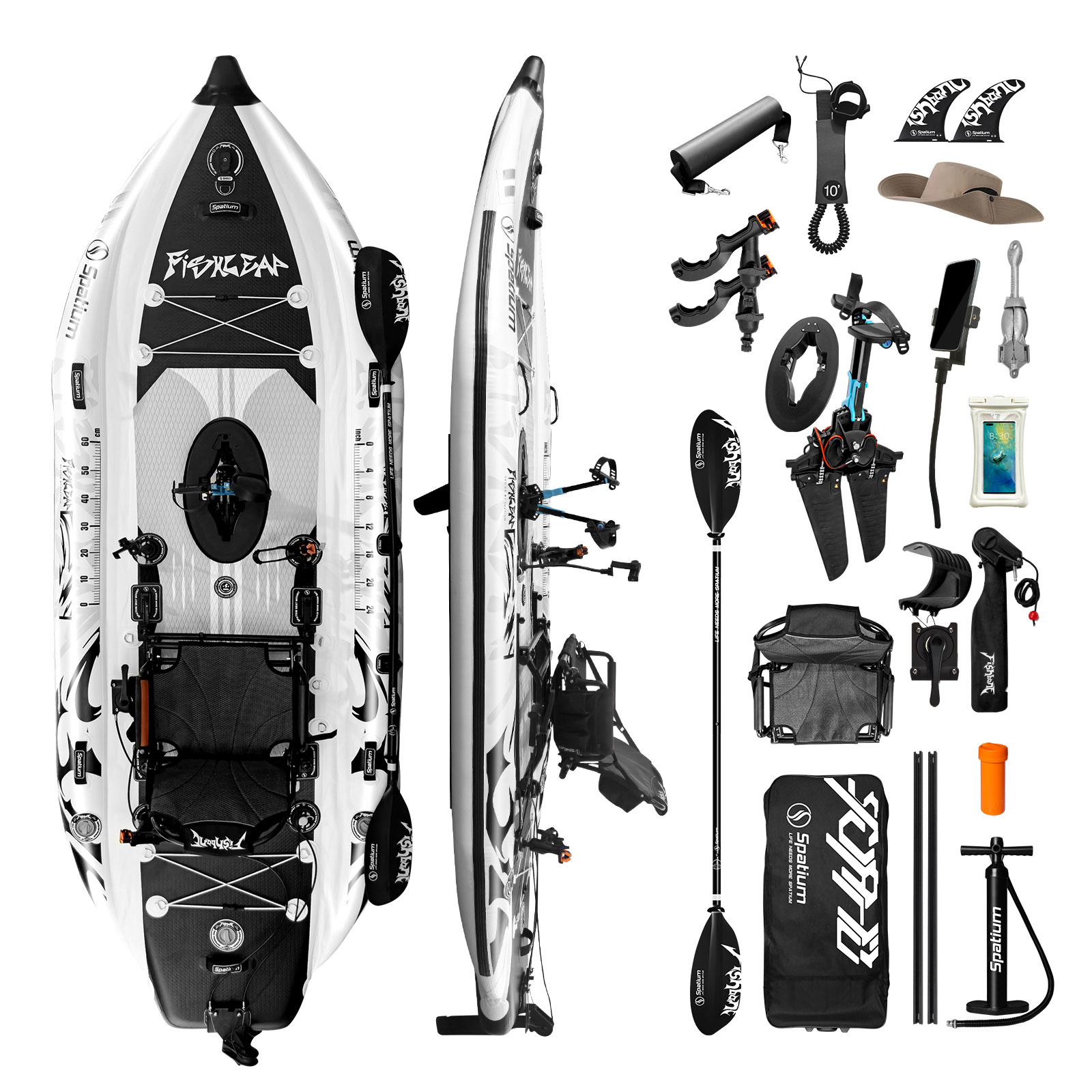 Fishing Kayak Seat - Kayak gonflable Spatium 11,5 pieds avec