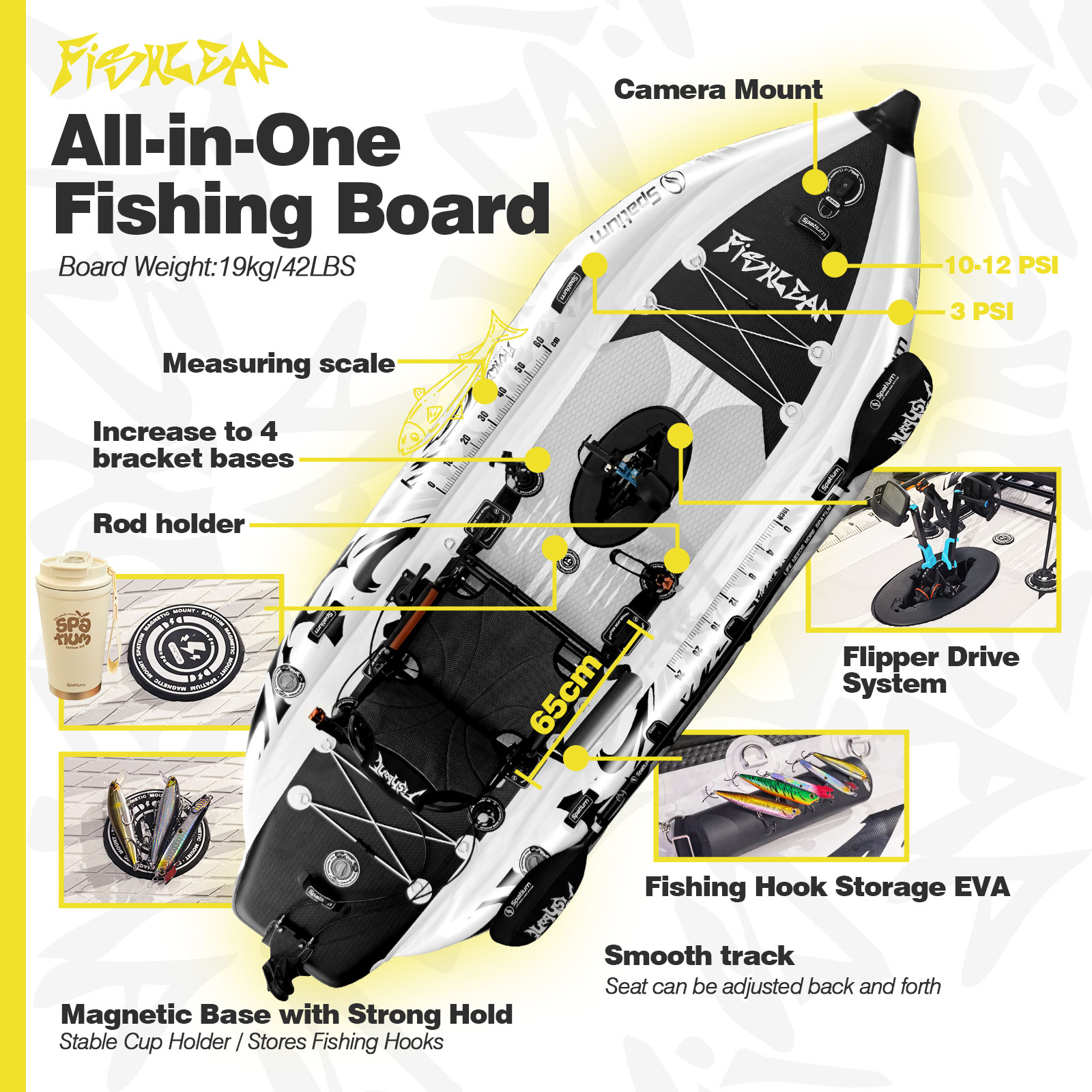 Kayak gonflable Spatium 11,5 p - Fishing Kayak Seat avis et prix